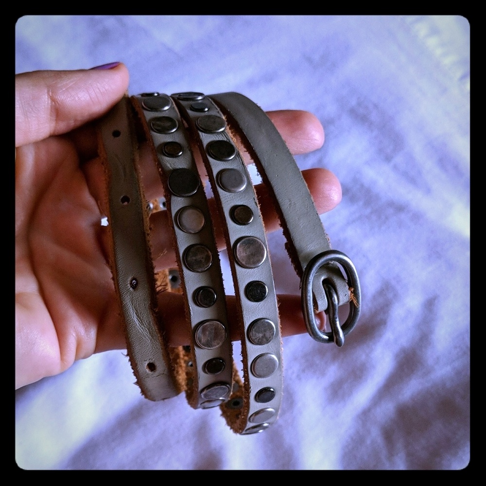Gap Light Grey Studded Belt